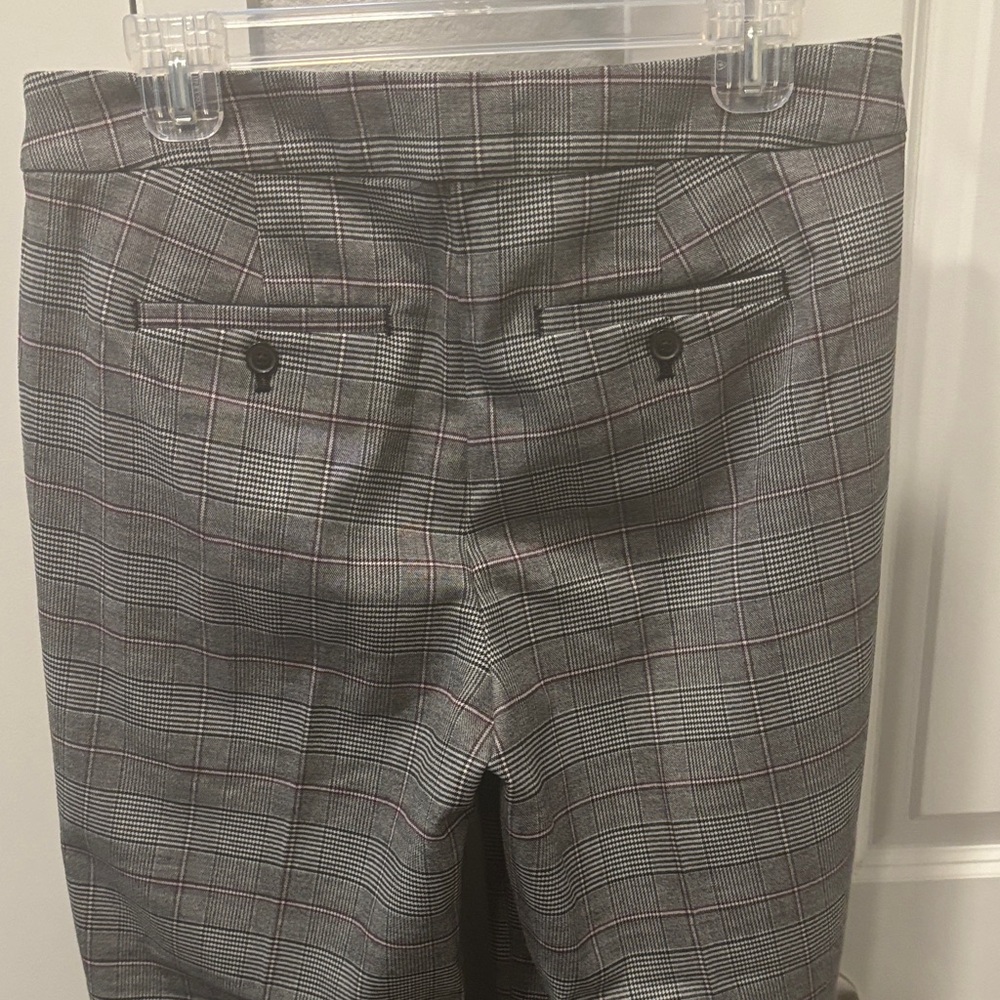 NWT LOFT Petites Gray Plaid Trousers - Picture 7 of 9